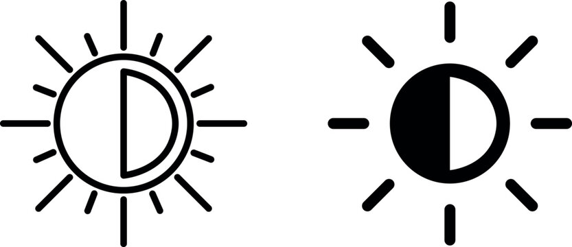 "Minimalist Brightness Icon Vector Design"