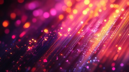 Obraz premium Vibrant Digital Painting: Intensely Colored Light Streaks Radiate Dynamically. AI Generated