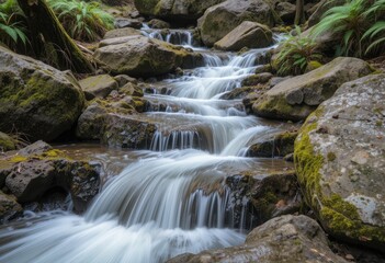 Obraz premium waterfall in the forest