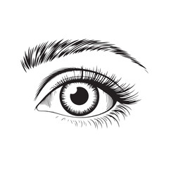 Obraz premium Eye icon silhouette victor illustration