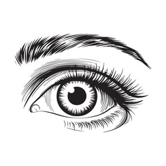 Fototapeta premium Eye icon silhouette victor illustration