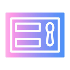 food tray Gradient icon