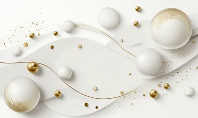 Elegant white background with elegant golden elements.