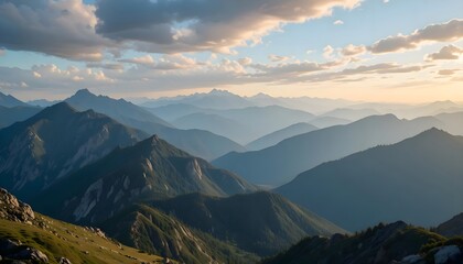 sunset in the mountains