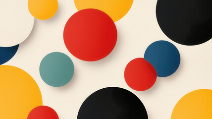 Colorful abstract circles on light background create vibrant design