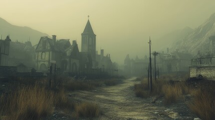 Naklejka premium ファンタジー風の美しい風景