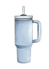 Blue Water Tumbler Illustration