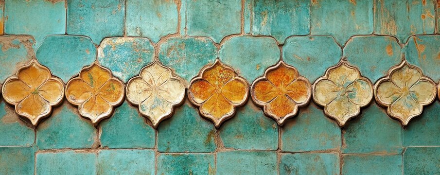 Vintage Indian roof tiling background