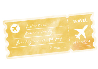 Travel Plane Ticket Illustration