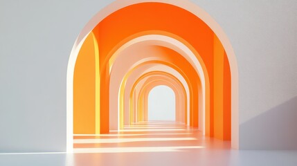 Fototapeta premium White and orange arches