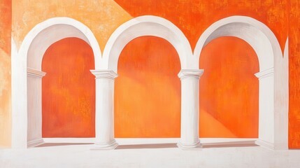 Fototapeta premium White and orange arches