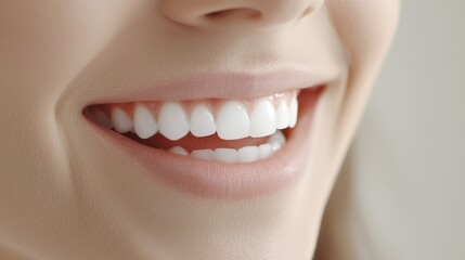 Fototapeta premium Smiling woman close-up indoor portrait photography bright setting