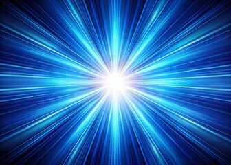 Abstract Blue Sunburst Background: Square Banner Graphic Design - Macro Photography