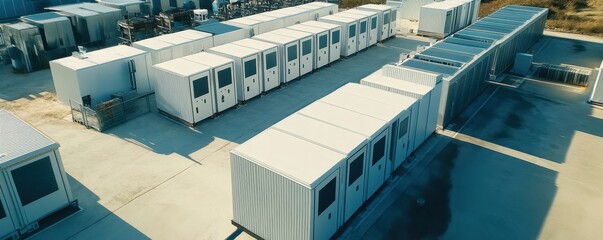 Big battery - renewable electricity storage - drone aerial