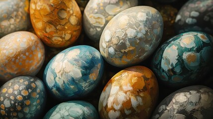 Close up Easter eggs.