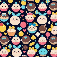 seamless pattern with kids