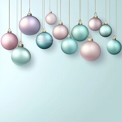 Pastel Christmas Ornaments Hanging