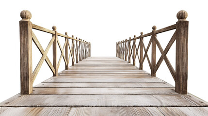 Fototapeta premium Modern Bridge Deck Architecture Isolated on White Background