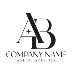 Letter AB or BA vector logo design for luxury, fashion, jewelry, boutique, and startup