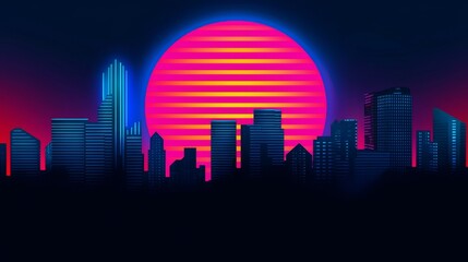 Obraz premium Cyberpunk hologram digital cyberspace data wallpaper, showcasing an abstract neon matrix, available as a stock image.