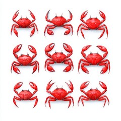 A lively and intricate depiction of a crab on the beach, ideal for marine life education and coastal conservation initiatives.