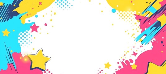 Obraz premium Abstract Colorful Background with Stars