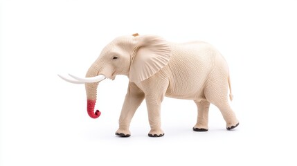 Obraz premium A noble elephant walks with grace across the frame, making it suitable for conservation and educational purposes.