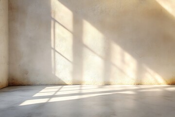 Obraz premium Sunlight Shadow on Wall and Floor