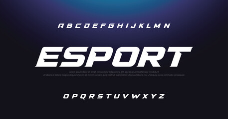 Sport Modern Italic Alphabet Font. Typography urban style fonts for technology, digital, movie logo design. vector illustration