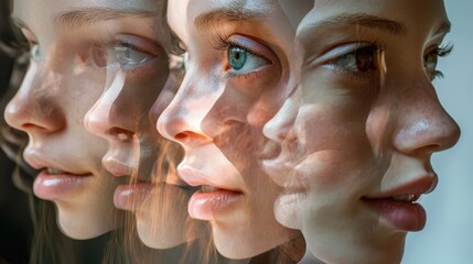 Multiple female face