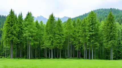 A dense green forest safeguarded by CSR programs committed to conserving natural habitats.