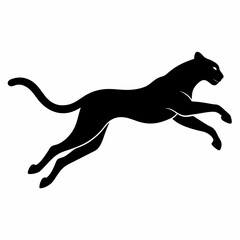 silhouette of a cheetah vector illustration 