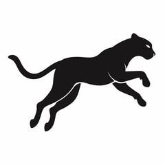 silhouette of a cheetah vector illustration 