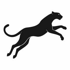 silhouette of a cheetah vector illustration 