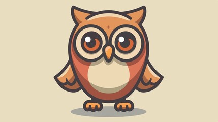 Cute Cartoon Owl Vector Illustration for Design Projects