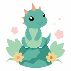 A large dragon flying over a lush green hillside. 