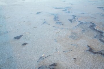 salt surface at a salt lake in the Ethiopia Danakil depression