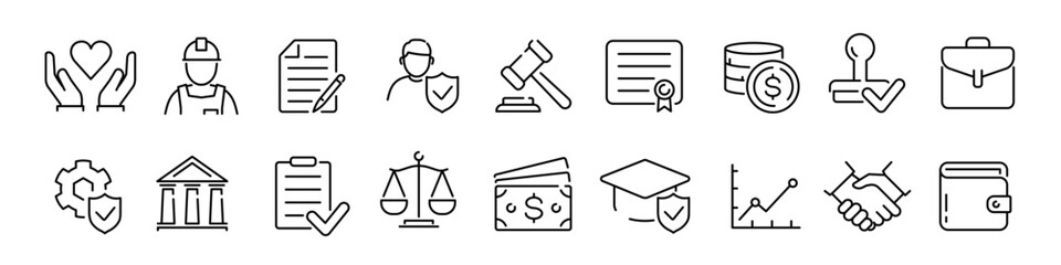 Career icon set. Career icons