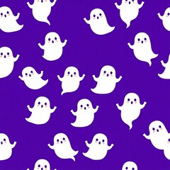 Cute Ghostly Halloween Pattern 