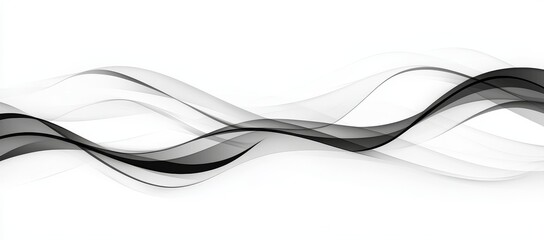 Fototapeta premium An elegant white and gray background with gentle lines, waves, and flowing contours.