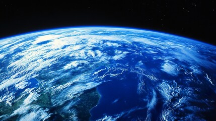 Obraz premium Stunning View of Earth from Space: A Breathtaking Planetary Image