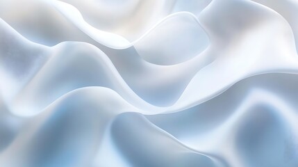 Obraz premium Close-up Photo: Softly Draped Light Blue Fabric Mockup - Elegant Texture. AI Generated
