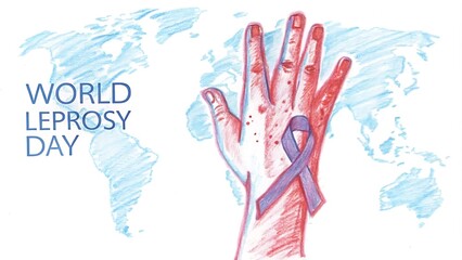 World Leprosy Day. illustration Art