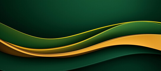 Abstract yellow background with wavy lines, Green color gradient