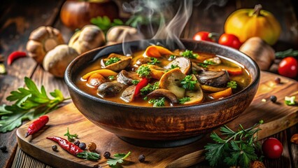 Aromatic Mushroom Stew: Warm, Cozy Autumn Food Photography