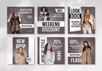 Winter Fashion Social Media Post Layout