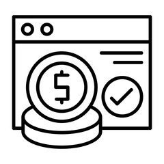 Electronic payment Outline Style Icon