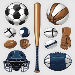 Essential Sports Gear: Soccer, Volleyball, Baseball & Rugby Equipment Collection