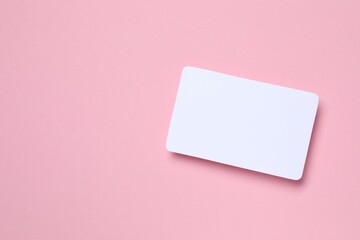 Paper card on color background