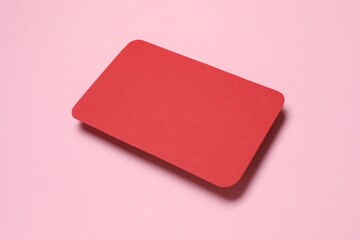 Paper card on color background